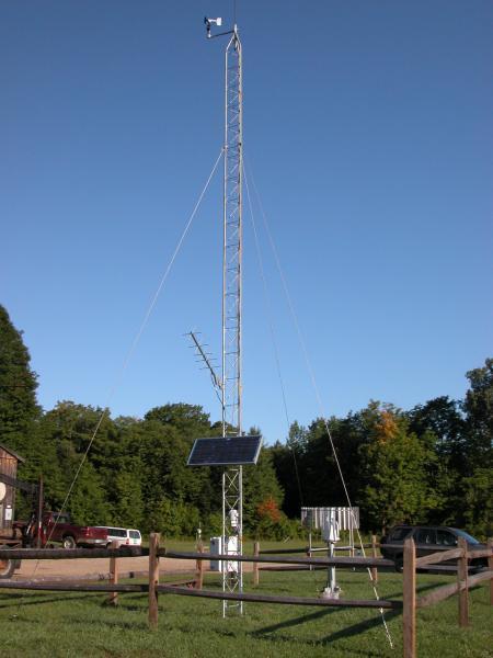 NOAA automated weather station outside the forest